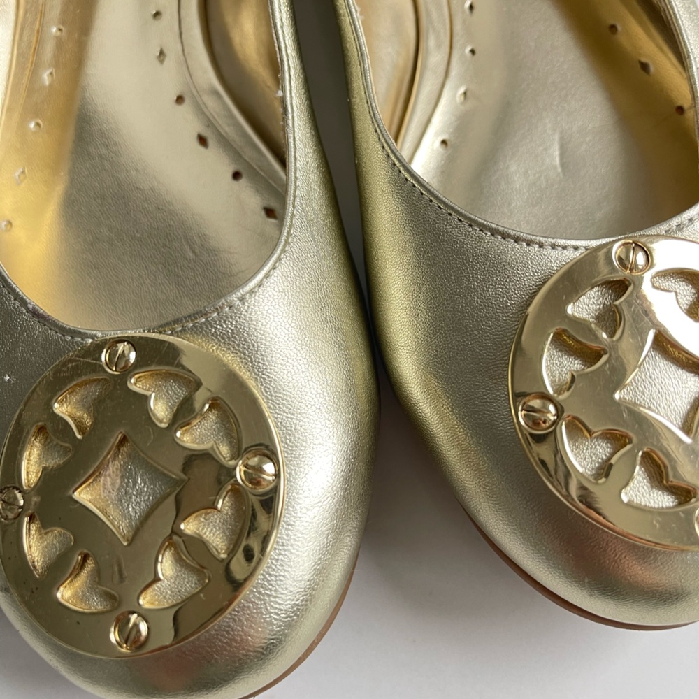 BCBGirls Metallic Gold ballet flats size 8 - Picture 4 of 5
